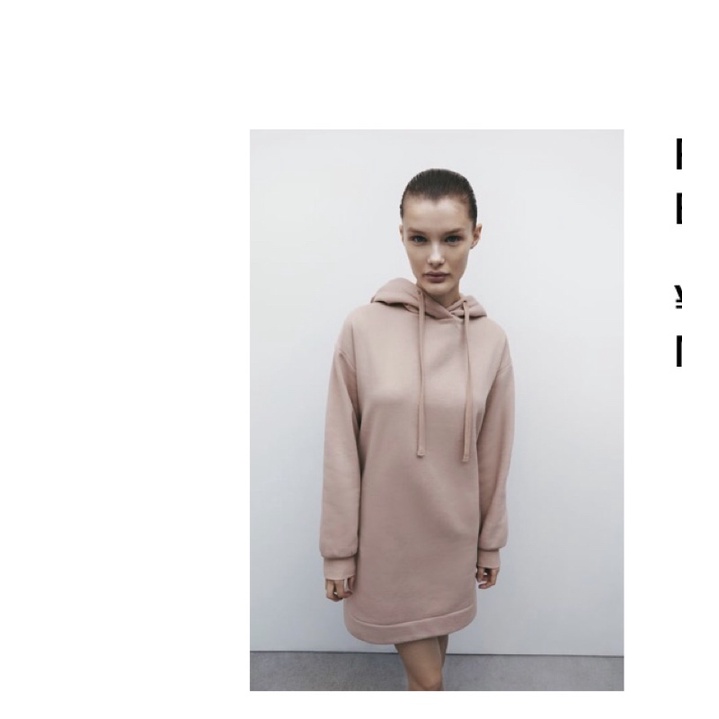 Áo nỉ zara hồng nhạt