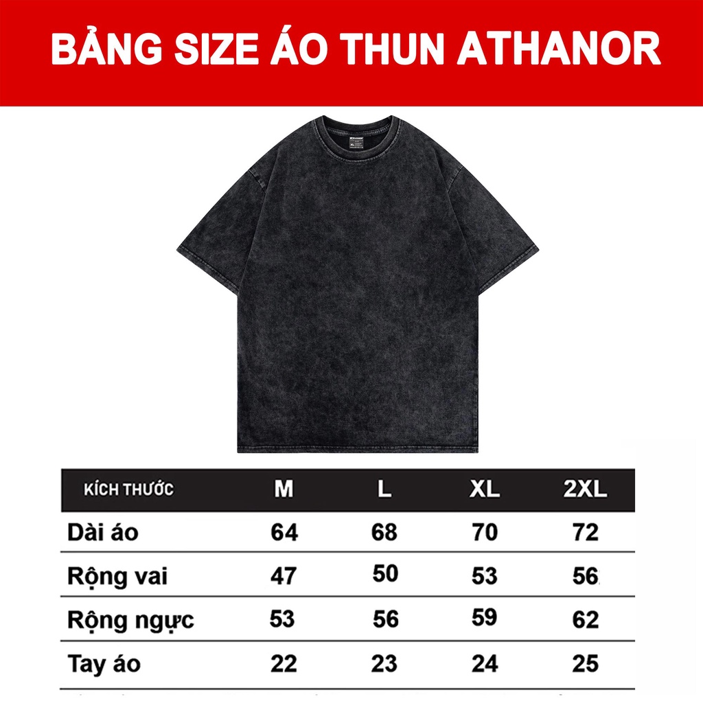 Áo phông nữ form rộng ATHANOR chất cotton wash xám mẫu vintage california
