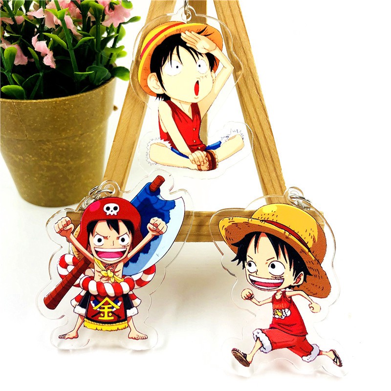 Móc chìa khóa One Piece 2D chất liệu Mica trong acrylic (Nhiều mẫu)