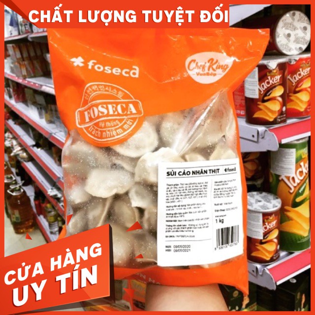Sủi cảo nhân thịt chính hãng Foseca 1kg | BigBuy360 - bigbuy360.vn