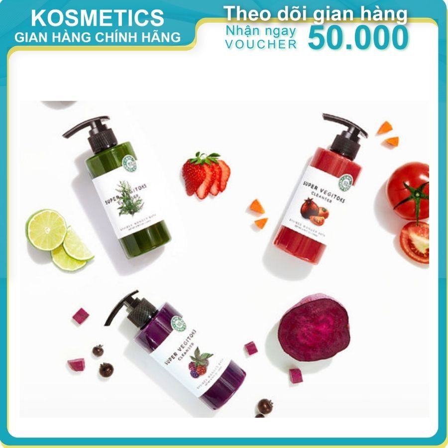 Sữa Rửa Mặt Thải Độc Rau Củ Byvibes Wonder Bath 3 In 1 Super Vegitoks Cleanser 300ML -Tặng Mini Size | BigBuy360 - bigbuy360.vn