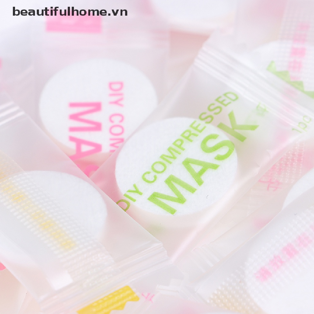 [Hàng mới về] Set 30 mặt nạ giấy nén bằng cotton tự nhiên chăm sóc da DIY | BigBuy360 - bigbuy360.vn