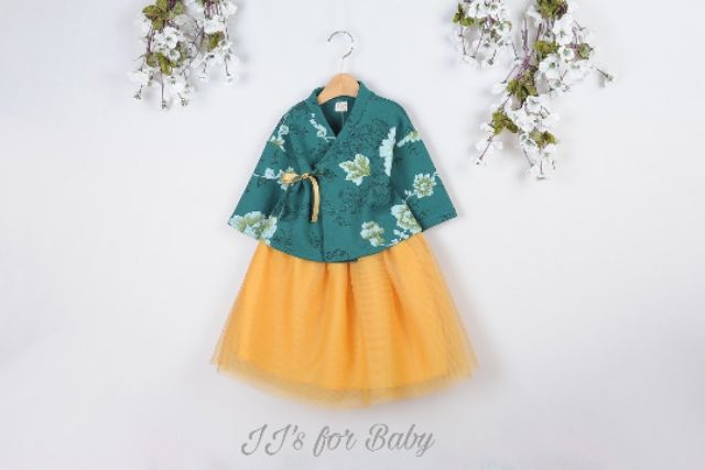 Set áo váy Hanbok thu đông cho bé gái- nhập Hàn (ảnh thật)