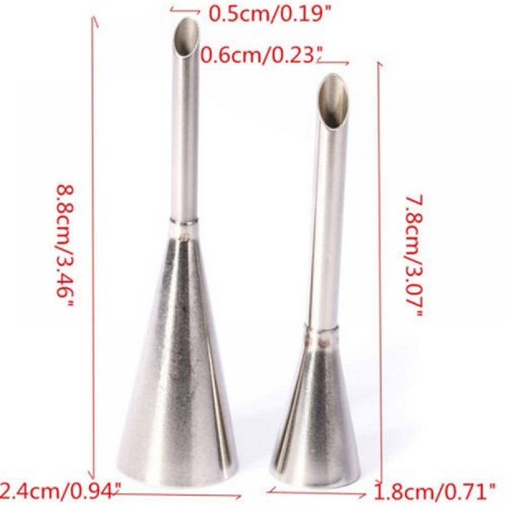 2 Sizes Cup Cake Cream Puff Icing Piping Nozzle Tips Sugarcraft Fondant Pastry