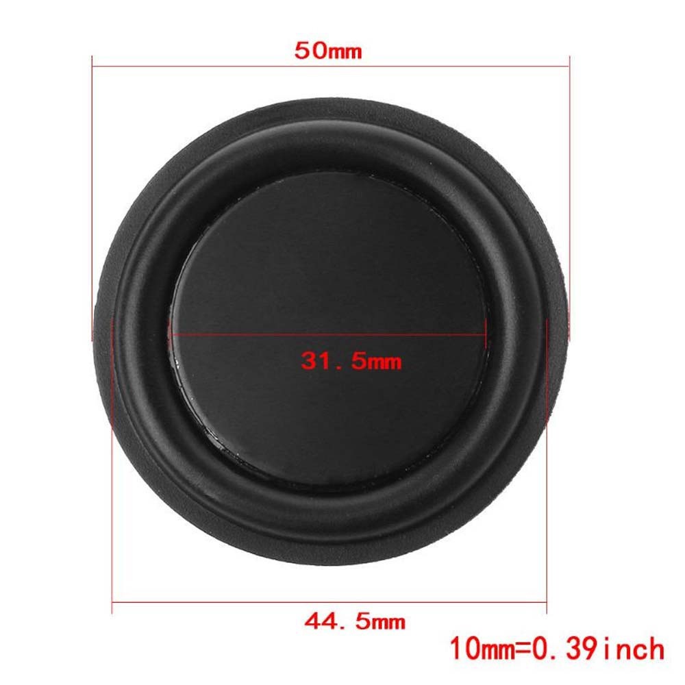 Màng loa rung bằng cao su màu đen nhiều kích thước tùy chọn 30-62mm