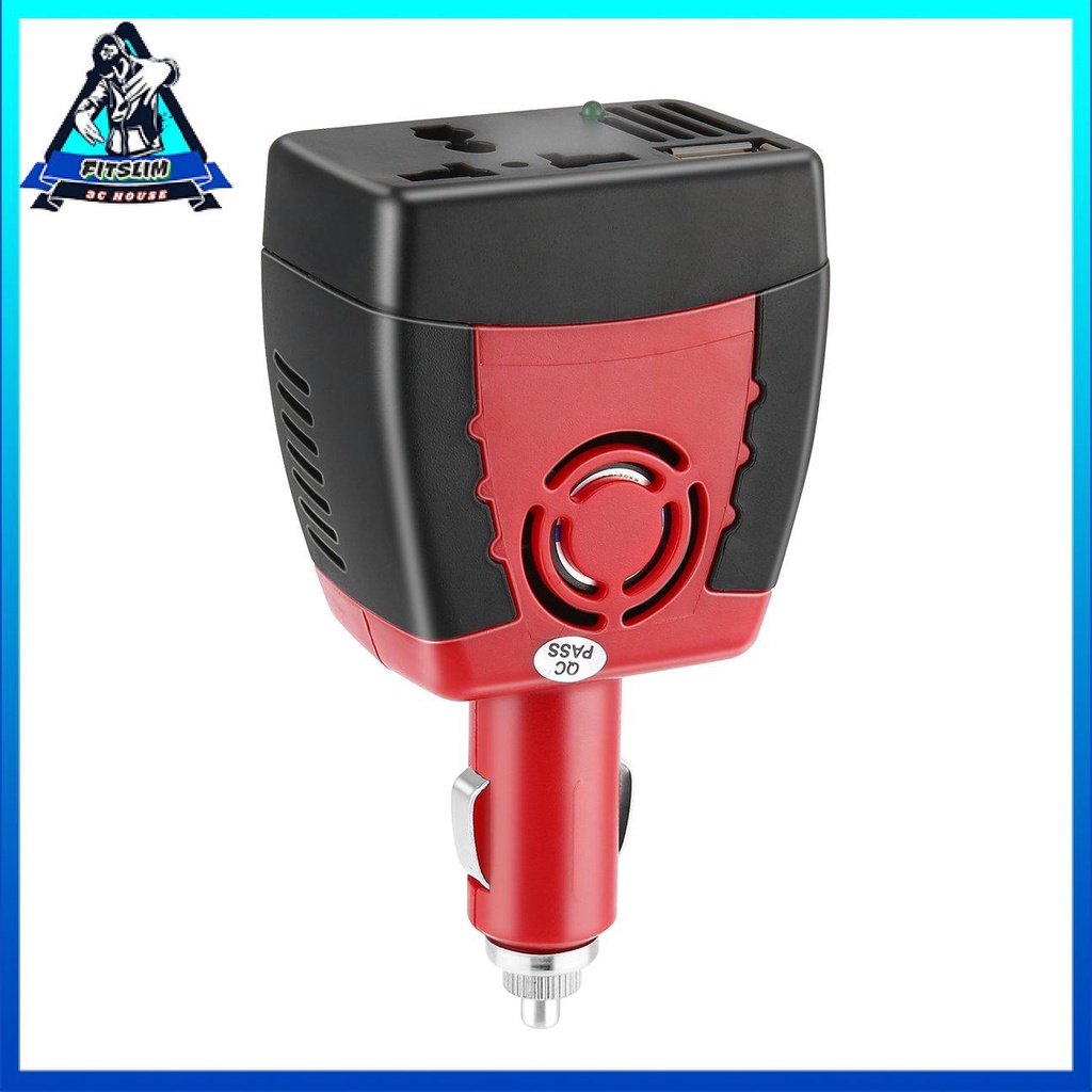 Bộ chuyển đổi nguồn điện trên xe hơi 150W Bộ sạc USB Nguồn điện 12V DC đến 220V AC