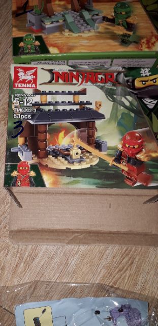 Combo 4 hộp Lego Ngôi Đền Ninjago 6202 trọn bộ