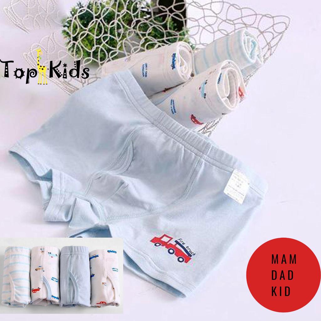 SET 4 QUẦN CHIP BÉ TRAI- MAMDADKIDS-COTTON-10-45KG