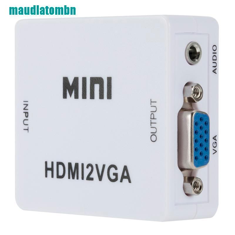 Hộp Chuyển Đổi Vga Sang Hdmi Full Hd 1080p Cho Pc Laptop Dvd Hdtv