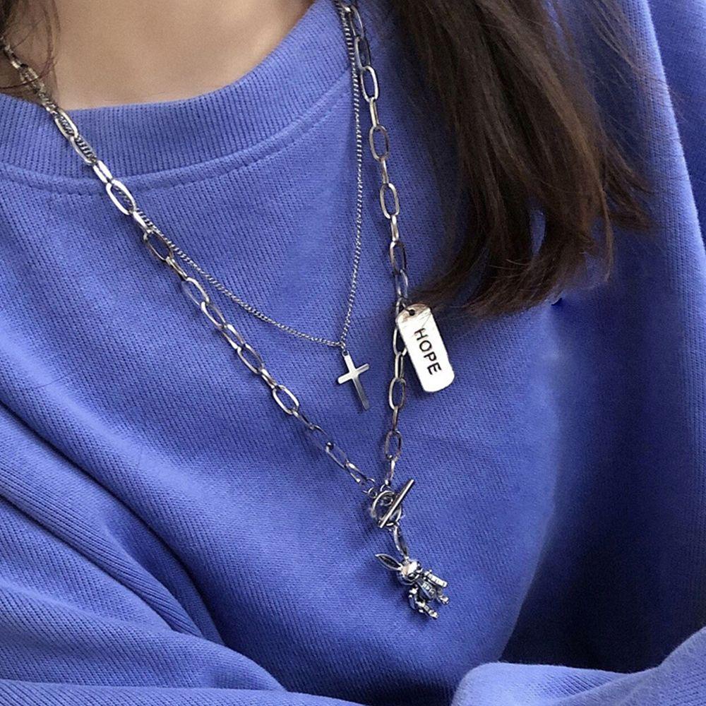 Vòng cổ Mặt Hình Thỏ WMES15H Y2K Đơn Giản Sáng Tạo Phong Cách Hàn Quốc