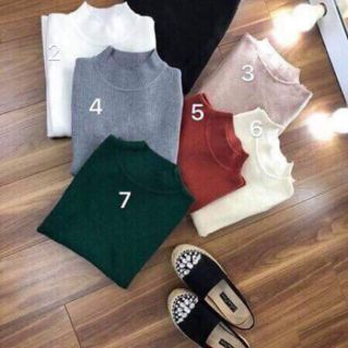 Áo len trơn cổ 3p