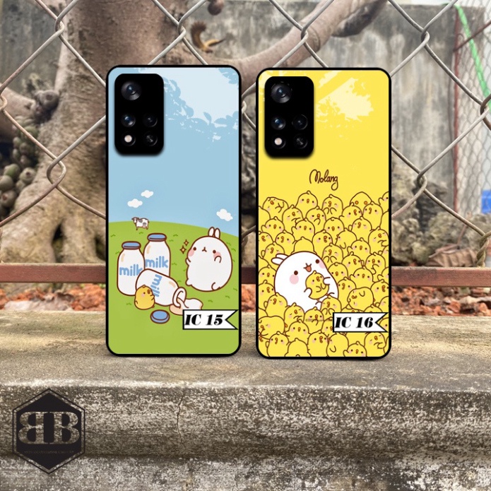 Ốp lưng kính cường lực Xiaomi Redmi Note 11 5G / Poco M4 Pro 5G cute hạt me