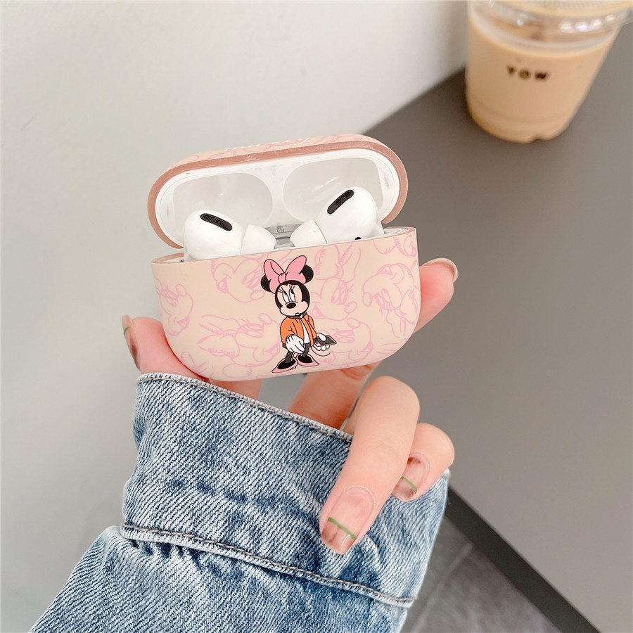 Vỏ Bảo Vệ Hộp Sạc Tai Nghe AirPods Pro2 AirPods Pro AirPods 3 gen3 AirPods 2 Hình Chuột Mickey Mouse & Minnie Mouse Dễ Thương Ốp