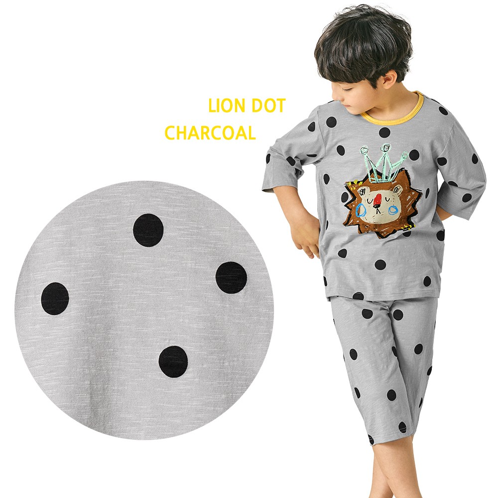 Đồ bộ lửng quần áo thun cotton mịn mặc nhà mùa hè cho bé trai Unifriend Hàn Quốc U2007