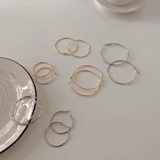 Bông tai Hoop mảnh nhiều size