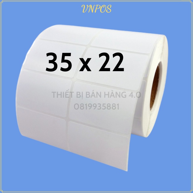 Giấy in tem mã vạch 35x22mm, in giá sản phẩm cho siêu thị, cửa hàng, shop thời trang...