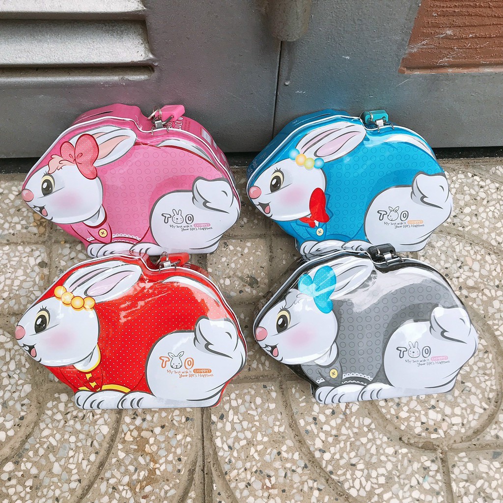 SIÊU HOT  ĐỒ CHƠI CHO BÉ KÉT SẮT TIẾT KIỆM MINI HÌNH TRÂU, THỎ, VOI DỄ THƯƠNG SL