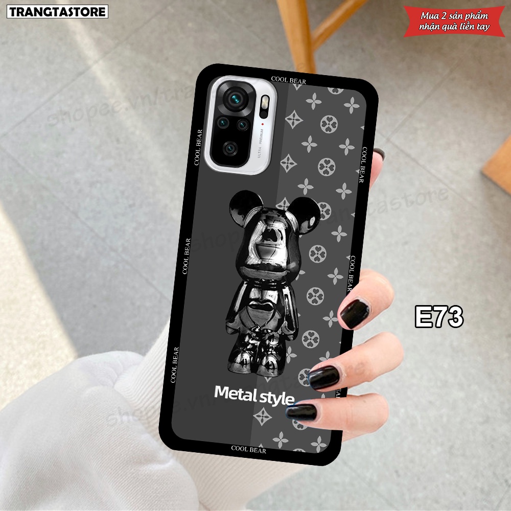 Ốp Xiaomi Redmi Note 10 4G/5G - Note 10s -  Note 10 Pro in hình gấu Bearbrick,Metal Style,Doremon siêu dễ thương chất lư