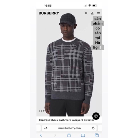 ÁO LEN BURBERRY VINTAGE CHECK ÁO LEN KẺ Ô PHỐI CHẤT
