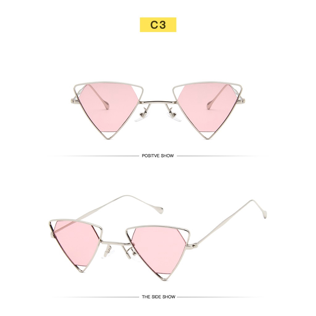 Kính Mát Gọng Kim Loại Màu Sắc Ngọt Ngào Phong Cách Ulzzang Hàn Quốc