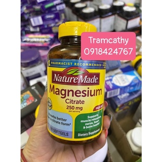 Magnesium citrate viên uống bổ sung magie magnesium nature made