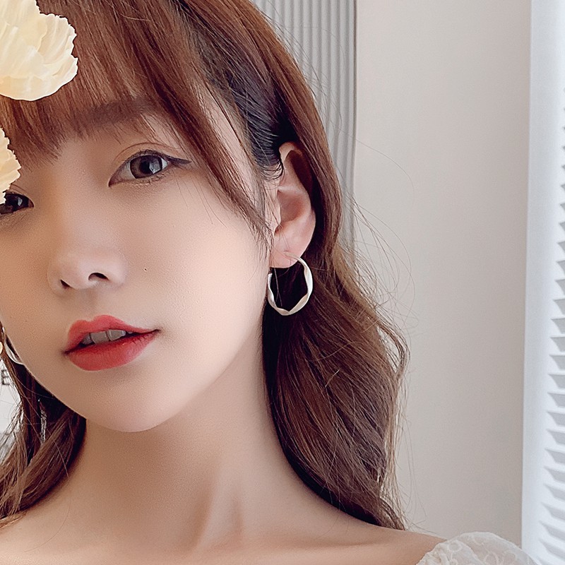 Khuyên Tai Kim Loại Bảng To Phong Cách Âu Mỹ A283