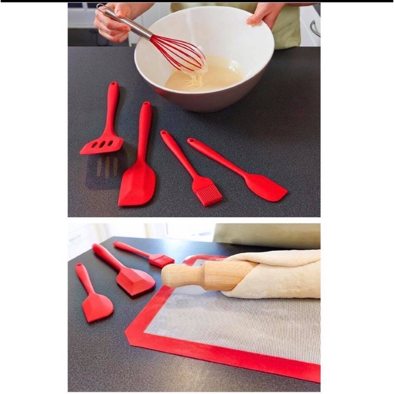 Set 5 dụng cụ làm bánh silicone