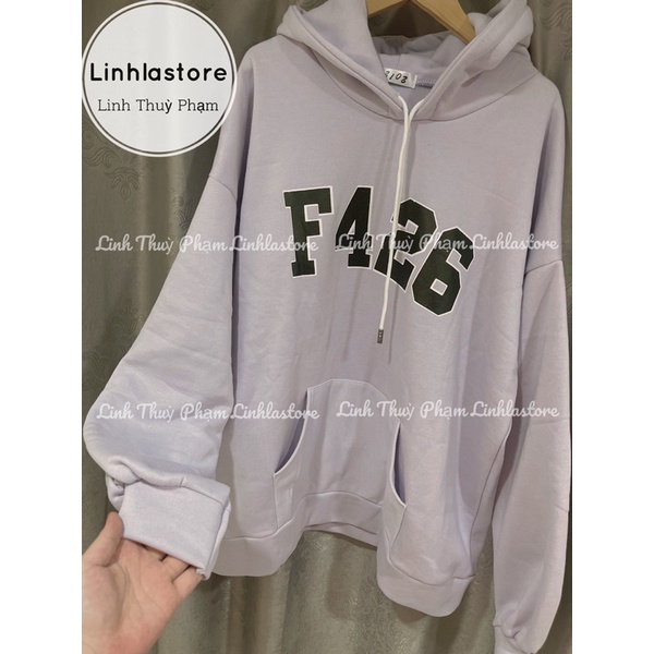 ÁO HOODIE THU ĐÔNG ULZZANG MÀU TÍM PASTEL DÁNG RỘNG (ảnh thật + video shop quay)