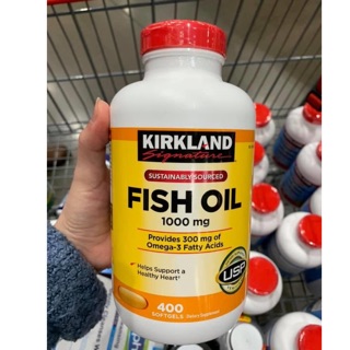 [Date 2023]-Dầu cá omega 3 1000mg Fishoil Kirkland 400 viên