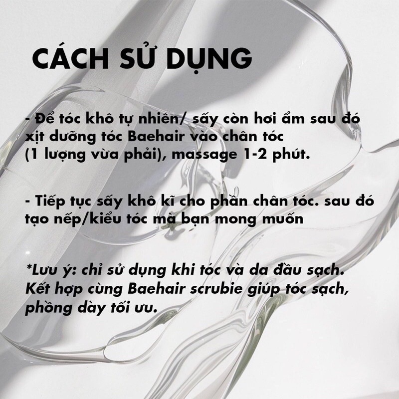 Combo Dưỡng Phồng Kích Mọc Tóc Dày Tóc, Giảm Dầu Lâu Bết Tóc Baehair Lotion & Baehair Scrubie