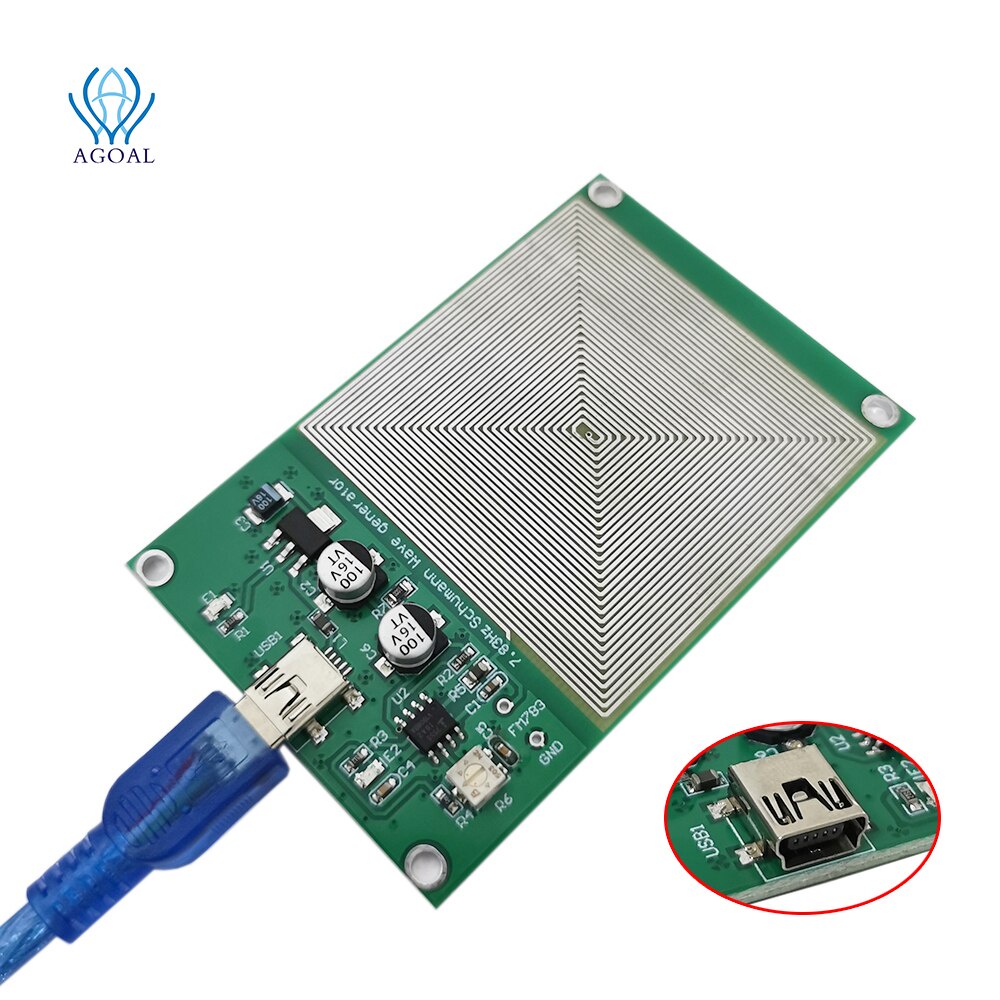 Máy Phát Sóng Fm783 7.83HZ Sóng Siêu Nhỏ Sóng Tần Số Cao Hỗ Trợ Phát Xung Có Cáp USB