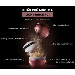 Date 07/2023 Phấn phủ kiềm dầu Moolda Finish powder