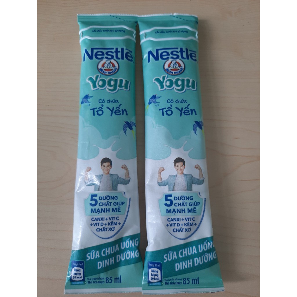 10 bịch sữa chua tổ yến 85ml-Sữa chua uống dinh dưỡng Nestlé Yogu