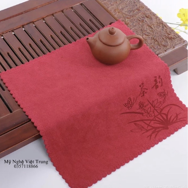 Khăn lau bàn trà siêu hút nước, họa tiết đẹp, không ra lông