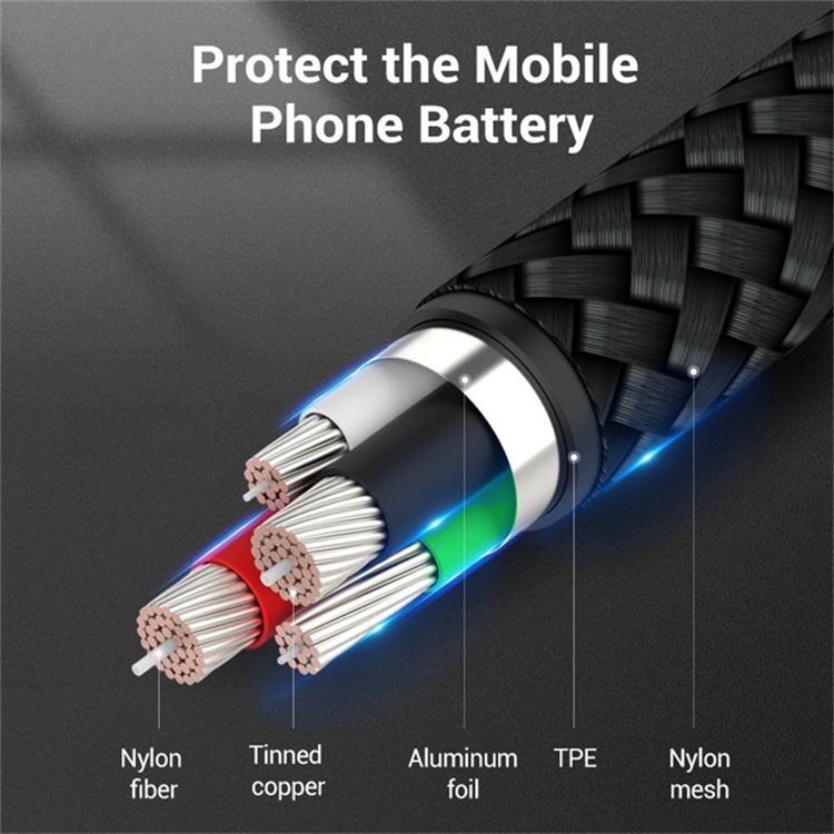 VENTION 3A đầu USB type C Dây cáp sạc sạc nhanh cho điện thoại Samsung Huawei Android