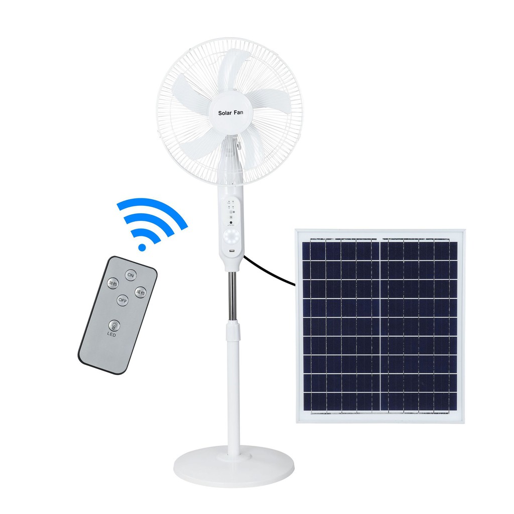 Quạt tích điện quạt sạc năng lượng mặt trời Solar Fan có pin chống chai 18000 mAh [ có bảo hành chính hãng 1 đổi 1]