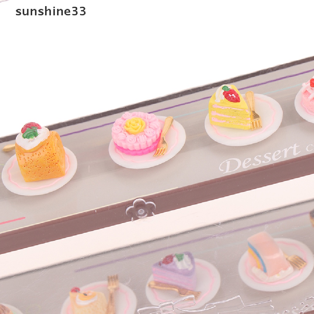 SU Mini Cake Counter Advertising Frame Showcase Cabinet Dollhouse Fruniture n