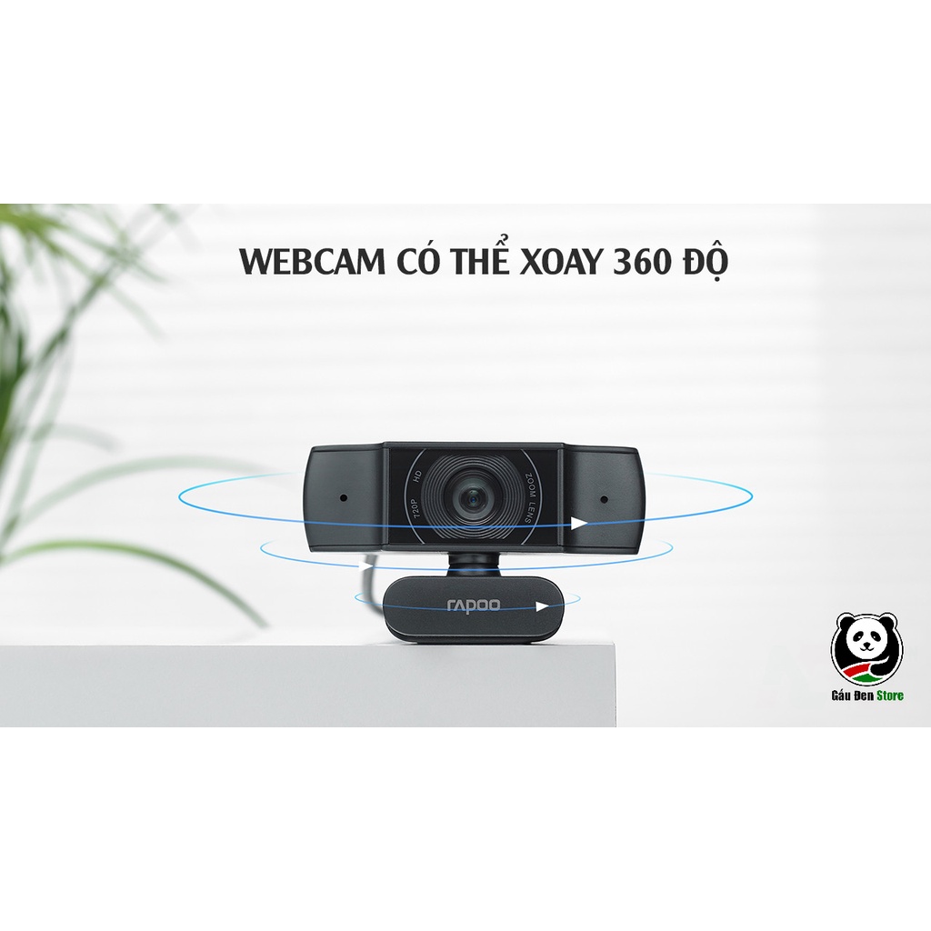 [Bảo Hành 2 Năm] Webcam Rapoo C200 Độ Phân Giải HD 720P - Hàng Chính Hãng | WebRaoVat - webraovat.net.vn