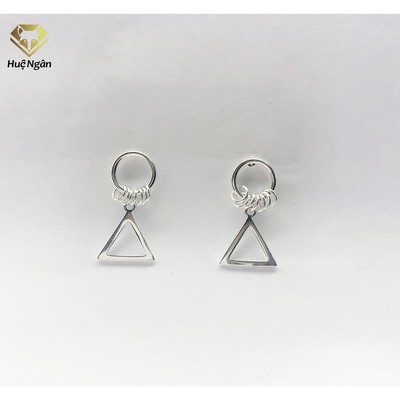Bông tai bạc Ý 925 Huệ Ngân - Hình tam giác cá tính RYE141084