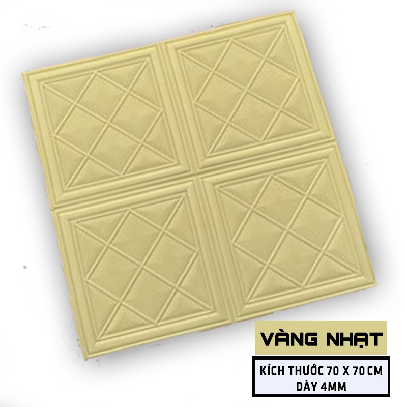 Xốp Dán Tường Giả Da-Gỉa Gạch Quả Trám 3D kt 70x70cm Cách Nhiệt Cách Âm Chống Ẩm-Hàng Xưởng siêu dính giá siêu rẻ. | BigBuy360 - bigbuy360.vn