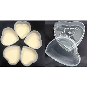 10 Hủ nhựa có nắp làm bánh flan hộp trái tim, hoa, tròn caramen, rau câu, sữa chua, đựng slime