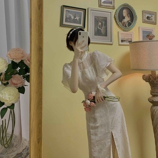 Đầm Sườn Xám Cách Tân Dáng Dài Ôm Cơ Thể Kiểu Retro Thời Trang 2022 Cho Nữ