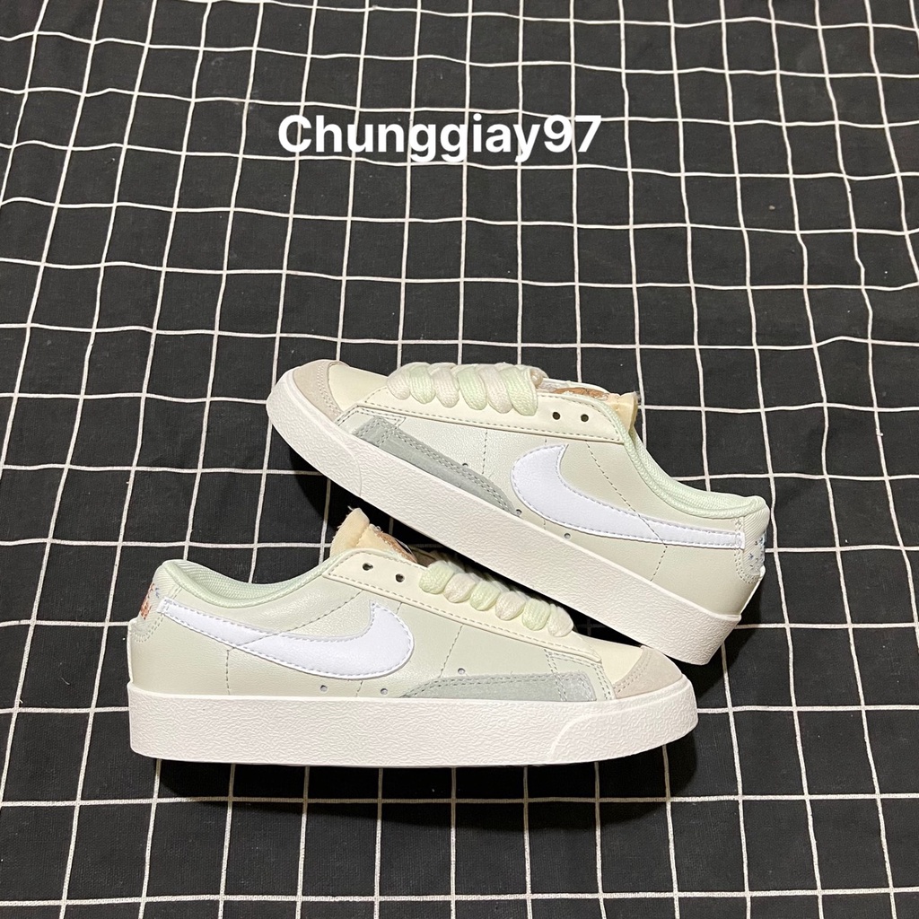 giày blazer kem xanh low 77 cao cấp
