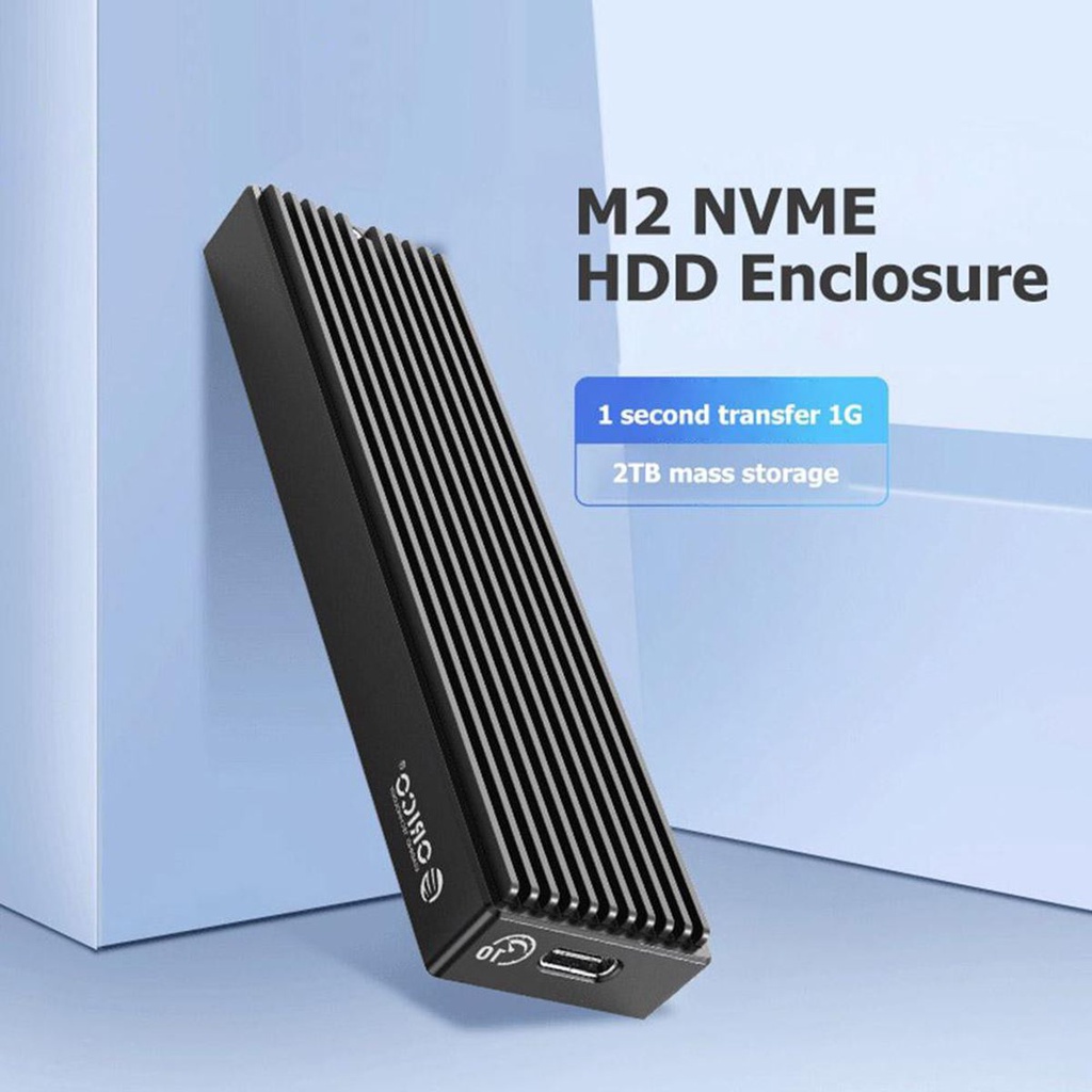 Hộp ổ cứng M2 ORICO M2PV-C3-BK NVMe M.2 SSD Tốc độ 10Gbps