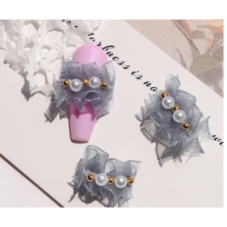 charm nơ nhún trang trí nail