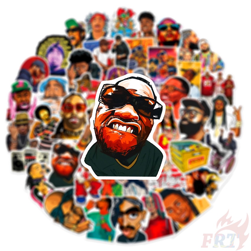 ❉ Sticker Ca Sĩ Rapper 01 Xinh Xắn Chất Lượng ❉ Bộ 50 Sticker Họa Tiết Hip-Hop Hợp Thời Trang