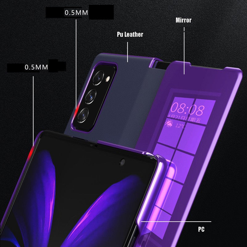 Ốp Điện Thoại Nắp Lật Tráng Gương Thời Trang Cho Samsung Galaxy Z Fold 2 W21 5g | BigBuy360 - bigbuy360.vn