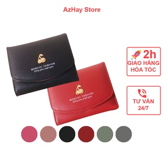 Ví nữ mini, ví nữ cầm tay mini cao cấp ngắn cute nhỏ gọn bỏ túi thời trang giá rẻ _Azhaystore