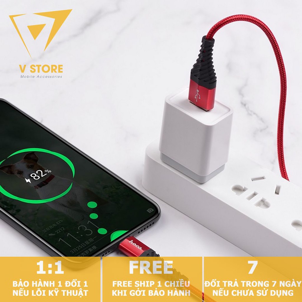 CÁP SẠC NHANH DÂY DÙ TYPE-C 3.0A HOCO X38 - DÀI 1.0M