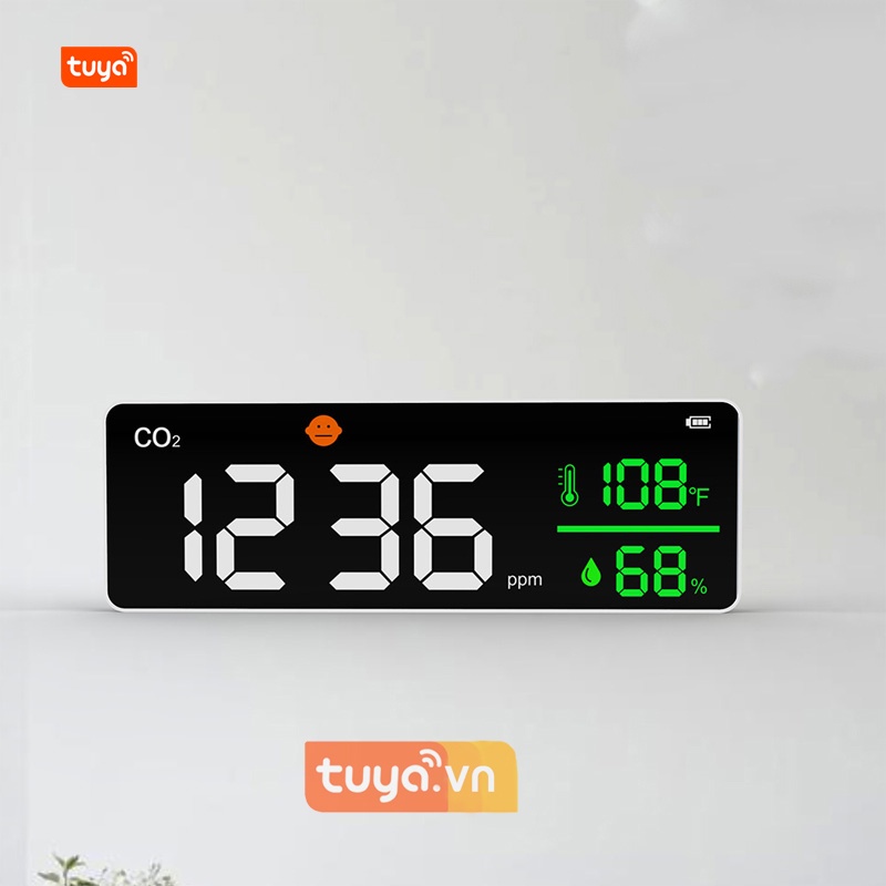 Thiết Bị Giám Sát Chất Lượng Không Khí Wifi Tuya Treo Tường Air Quality Monitor